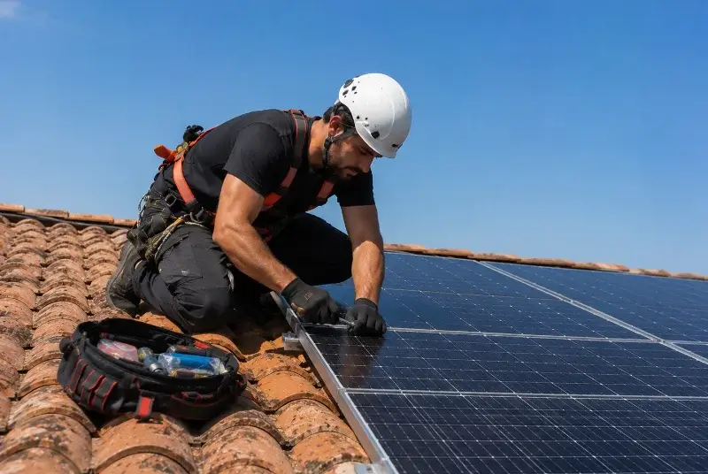 Maintenance et monitoring de panneaux solaires à Chessenaz