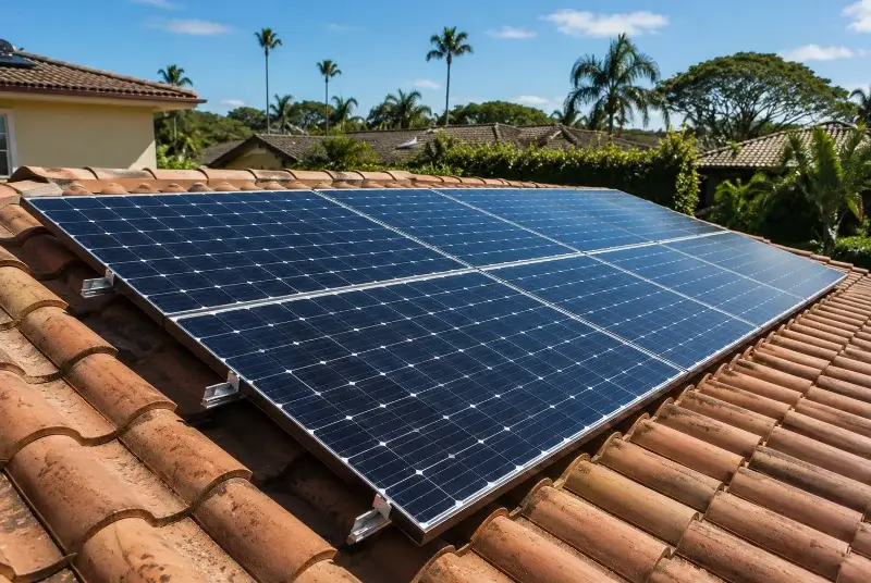 Installation de panneaux solaires à Chessenaz